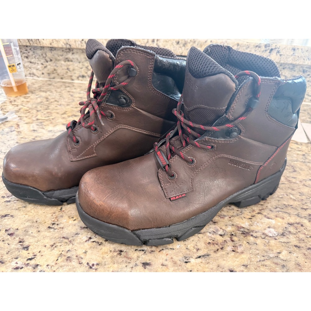 Wolverine Peak AG Mens Waterproof Composite Toe Work Boots Brown W08333 Sz 1.5M